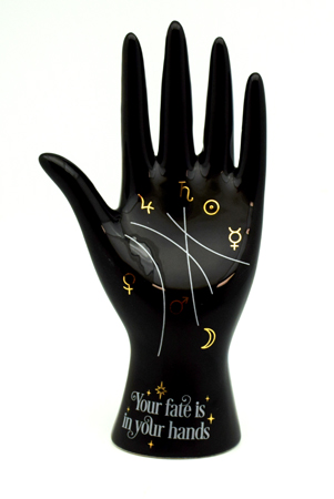 Black Ceramic Palmistry Hand